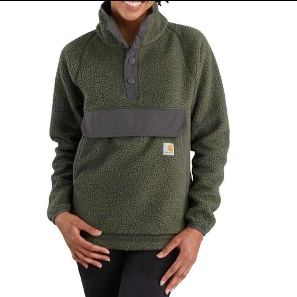 Carhartt Olive Green Fleece Pullover